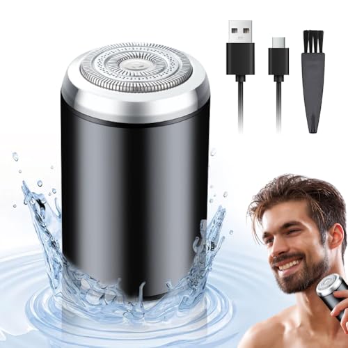 elektrorasierer für herren, wasserdicht, mini portabel, wiederaufladbar, nass- und trockenrasierer