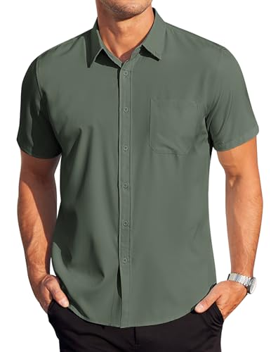coofandy herren kurzarmhemd regular fit in verschiedenen farben und größen