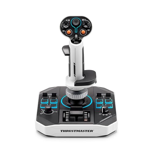 Thrustmaster sol-r 1 flightstick pc, beidhändig, 44 tasten, hall-effect, rgb, schubhebel
