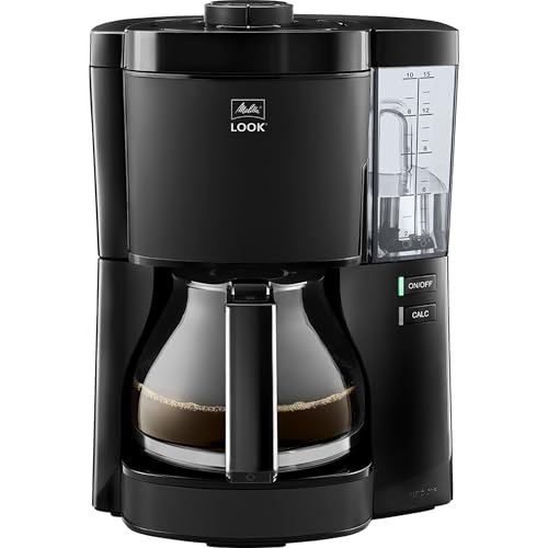 Produktbild: filterkaffeemaschine melitta look mit glaskanne und entnehmbarem wassertank, schwarz