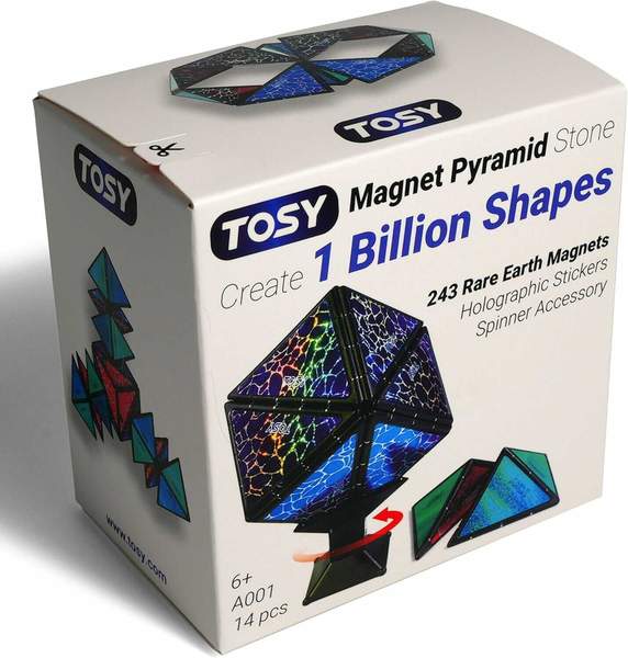 TOSY Magnet Pyramid Stone  1 Würfel 1 Milliarde Formen, 243 Magnete, 25,99