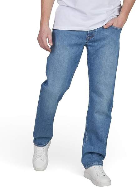 Cross Jeans Herren Antonio Stretch Comfort Relaxed Fit Jeans 32L 33W Mid Blue