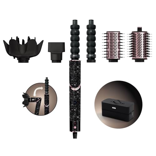 shark flexstyle 5-in-1 haarstyler und trockner black diamond mit aufsätzen und box