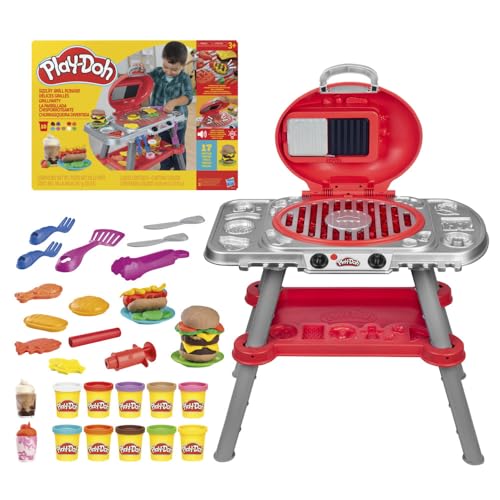 Play-Doh Grillstation mit Formen, 6 Dosen Knete und Zubehör