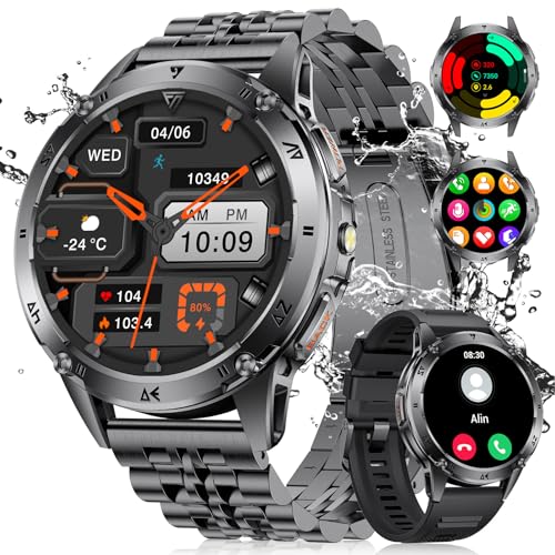 lige smartwatch männer 1.43 zoll amoled touch screen 110+ sportmodi ip68 wasserdicht