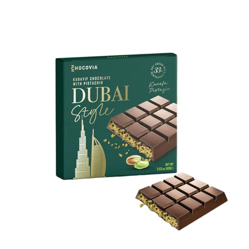 dubai schokolade 100g pistazien mischung mit milchschokolade und kadayif - chocovia