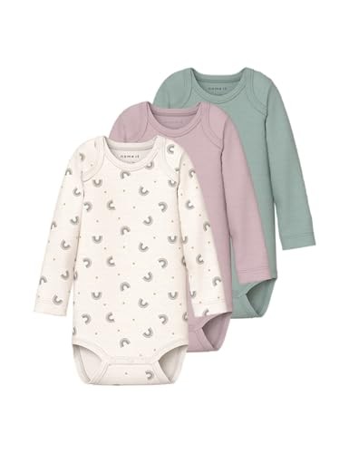 NAME IT Nbfbody 3P Ls Rainbow Noos Damen, Jet Stream