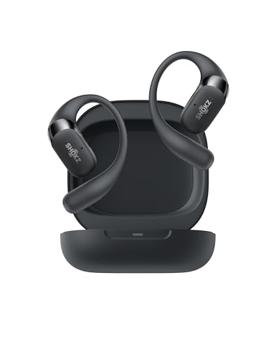 shokz openfit 2 bluetooth kopfhörer mit mikrofon, open-ear, 48 std akku, schwarz