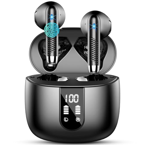 bluetooth 5.4 kopfhörer kabellos in ear mit 4 enc mic, noise cancelling, 48h bass, usb-c, ip7 wasserfest