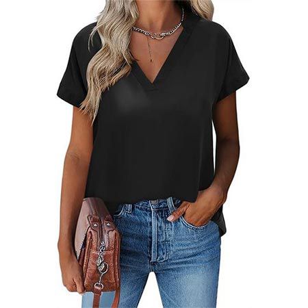 zeagoo damen bluse elegant v-ausschnitt 9,49 euro statt 19 euro