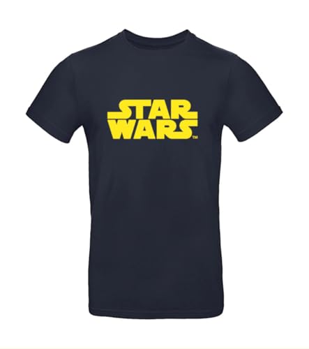 star wars t-shirt mit logo und schriftzug in gelb - original von lucasfilm ltd