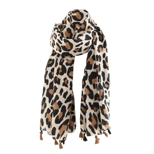 leopardenmuster schal FDGGT, warmer damenschal, weicher modischer schal