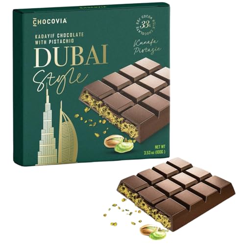 dubai schokolade mit pistazie und kunafeh engelshaar kadaif - 100g milchschokolade