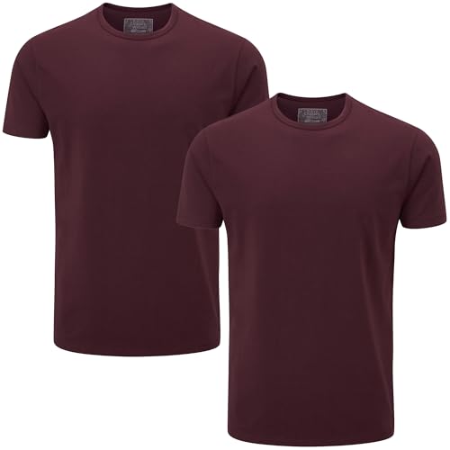 Produktbild: elastan t-shirts 2er pack charles wilson dark port größen m-3xl