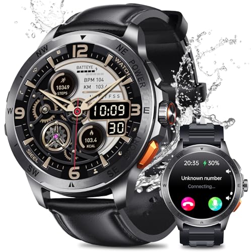 SLOKSFil 2025 smartwatch herren, 1,43" AMOLED, herzfrequenz, SPO2, 100+ sportmodi, IP68, telefonfunktion