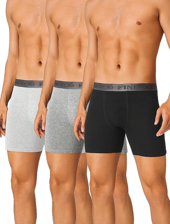 boxershorts herren baumwolle 3er pack FINETOO unterhosen männer retroshorts S-3XL