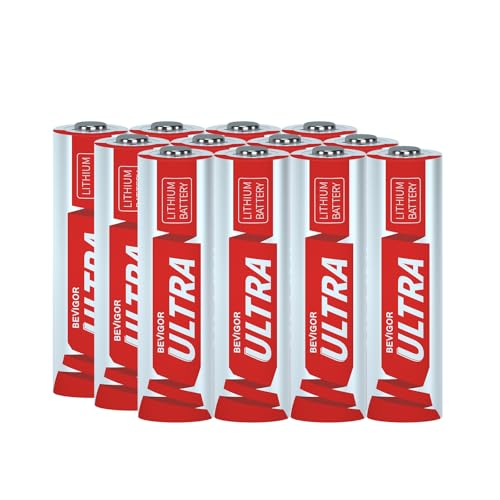 bevigor aa lithium batterien 12 stück 1.5v 3500mAh nicht wiederaufladbar für haushaltsgeräte