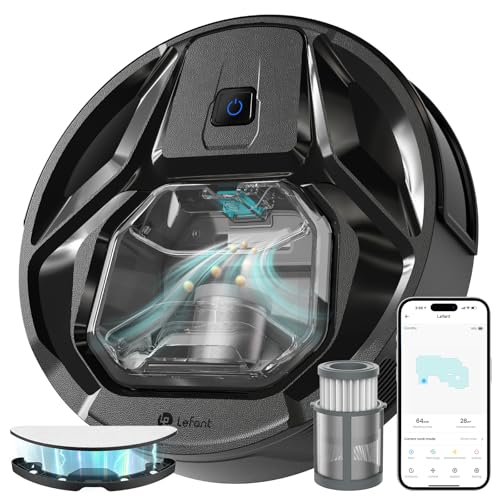 saugroboter lefant m320 mit wischfunktion 6000pa, 800ml staubbehälter, app steuerung