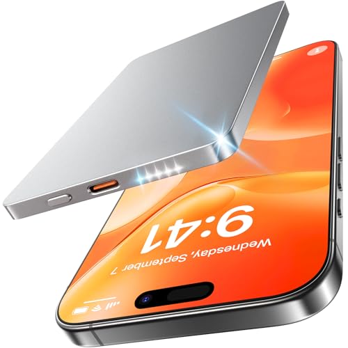 5000mAh MagSafe Powerbank Mini 22,5W USB-C Wireless für iPhone 16/15/14/13/12 Mattgrau