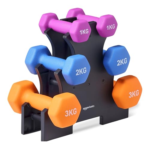 neopren hanteln amazon basics mit ständer 1kg 2kg 3kg gewichte 2er-sets
