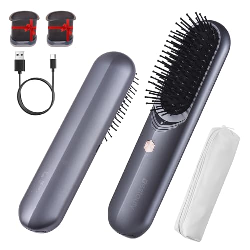 bestauty elektrische haarbürste mit automatischer haaröl-applikation grau, entwirrbürste