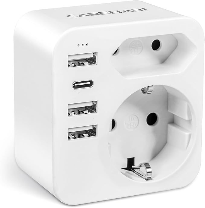 carehabi reiseadapter australien stecker china deutschland 3 usb c 1 usb c
