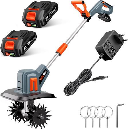 taskstar th4000 akku gartenfräse mit akkus und ladegerät für 64,99 euro