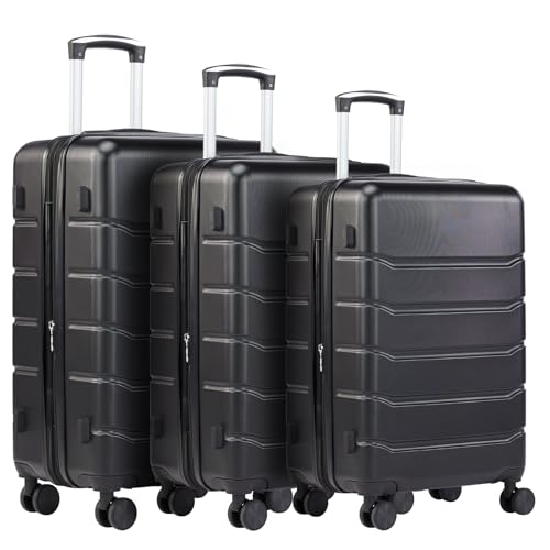 dumos hartschalenkofferset 3tlg. trolley koffer mit 4 rollen und teleskopgriff