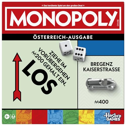 Monopoly Brettspiel Deutsche Fassung mit Aufbewahrungsfach und Spielfiguren