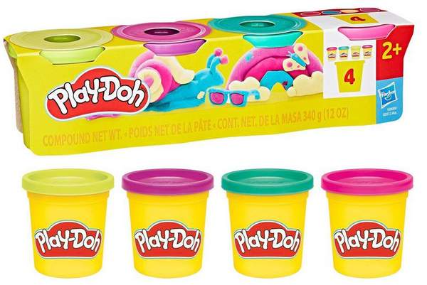 play-doh 4x kräftige farben  85g für 2,99 euro statt 5 euro