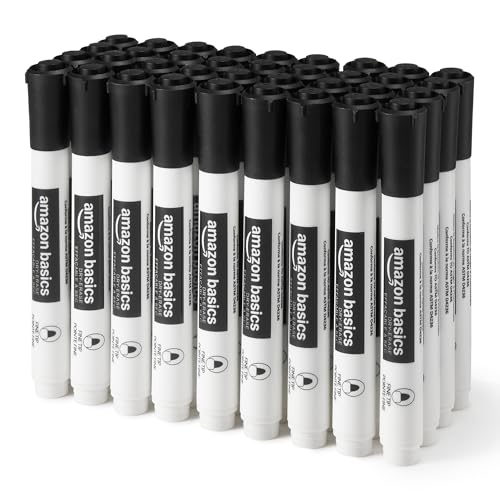 amazon basics whiteboard marker schwarz 36er set feine spitze geruchsarm