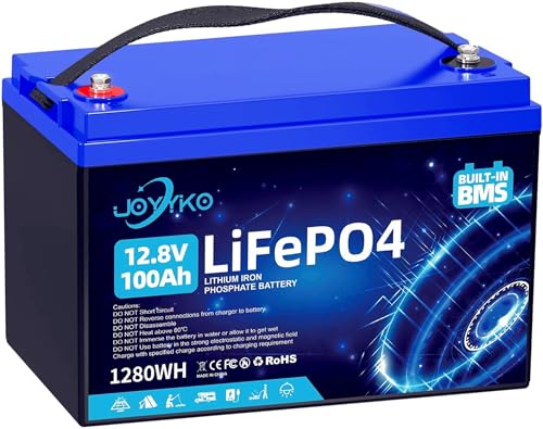 lifepo4 lithium batterie wiederaufladbar mit bms schutz für wohnmobil, boote, camping