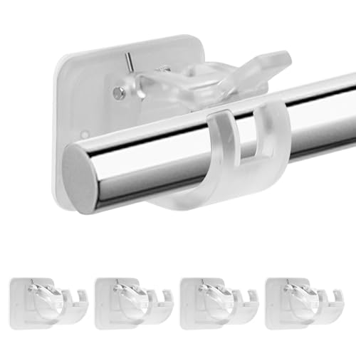 taianji gardinenstangenhalter selbstklebend 4 stück ohne bohren für badezimmer küche