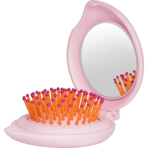 essence pocket hair brush und spiegel, aufbewahrung, mehrfarbig, nanopartikel frei, 1er pack