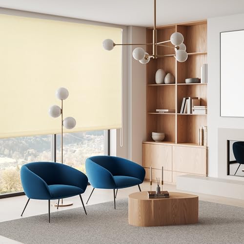 rollo lichtdurchlässig sand 100 x 175 cm blindecor ara stoffgröße 97 x 170 cm