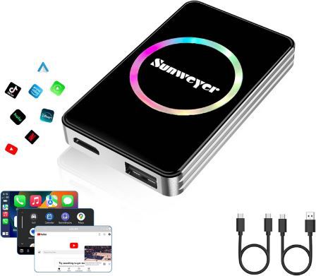 wireless carplay android auto adapter sunweyer für 49,99 euro (statt 100 euro)