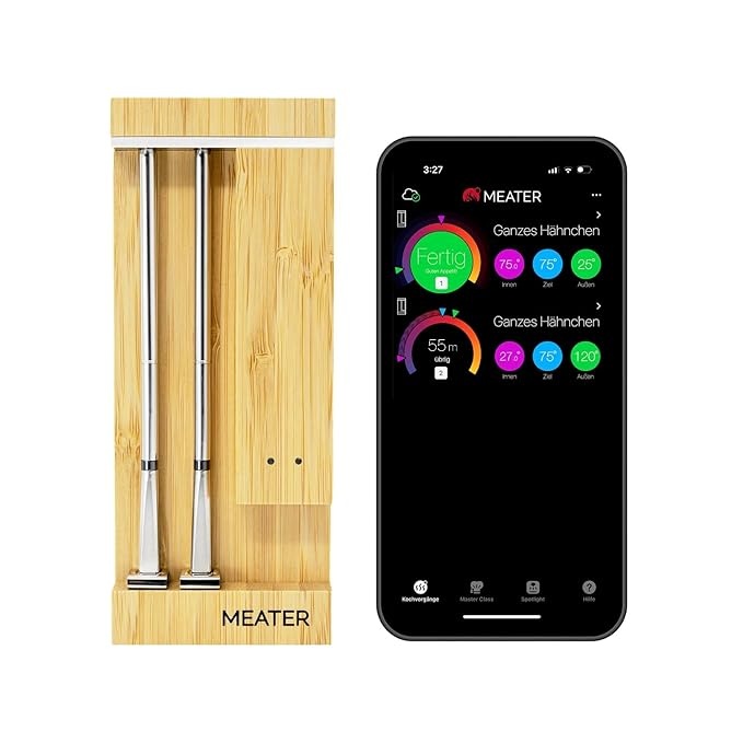 meater pro duo smart fleischthermometer digital, kabellos, präzise