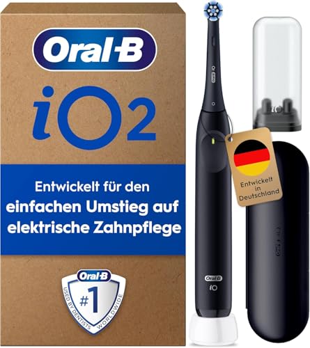 oral-b io series 2 elektrische zahnbürste, 3 putzmodi, schwarz, inkl. etui