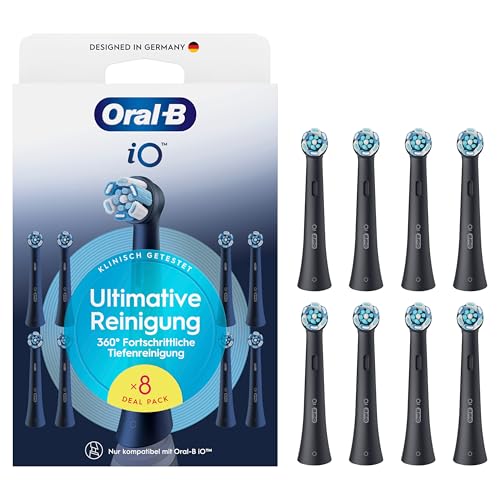 Produktbild: oral-b iO aufsteckbürsten 8 Stück schwarz weiß für iO zahnbürsten, cashback 31