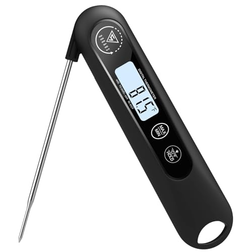 doqaus grillthermometer fleischthermometer, 3s reaktionszeit, auto ein/aus