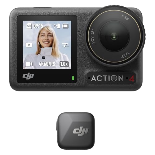 Produktbild: dji osmo action 4 mit mic mini transmitter, action cam, wireless microphone, noise cancellation