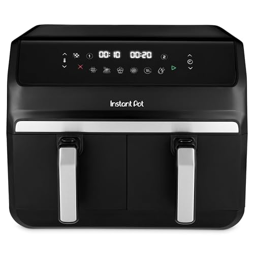 heißluftfritteuse vortex dual black, 2 in 1 für fettfreies Kochen