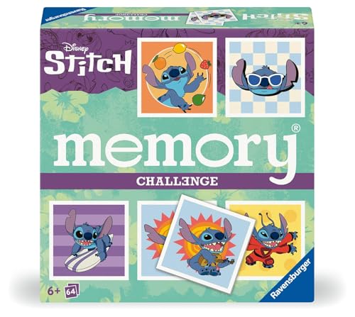 Ravensburger Challenge Memory Disney Stitch für 2-8 Spieler ab 6 Jahren