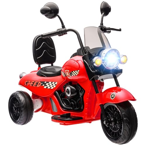 aiyaplay kinder elektro-motorrad rot, 6V, musik, LED-Scheinwerfer, 3-6 jahre