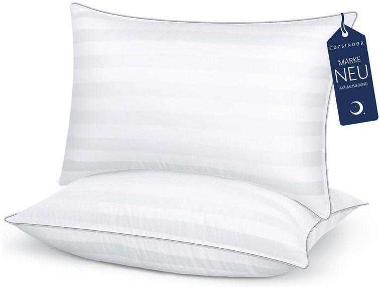 cozsinoor kopfkissen 2x 40x80cm 800g füllung für 23,99 statt 40