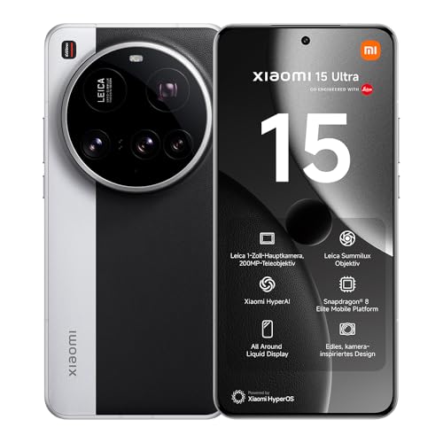 xiaomi 15 ultra smartphone 16+512gb silber 200mp kamera 120hz display dual-sim
