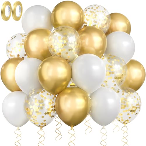 rosgold deko hochzeit set 60 stück luftballons 30cm helium inklusive goldenen band, risemart