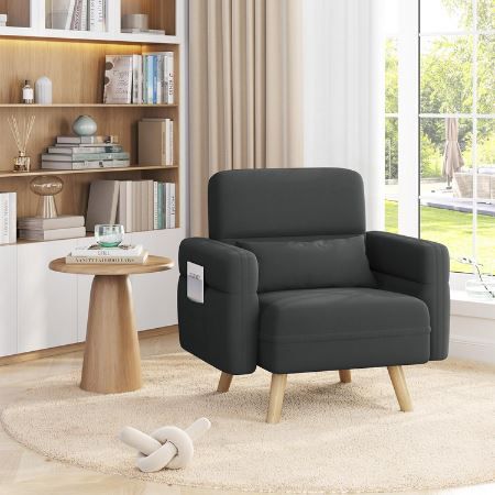 yaheetech mini-sofa relaxsessel mit lendenkissen für 84,99 euro