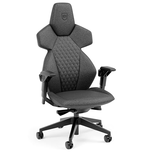 noblechairs gaming stuhl grau, ergonomischer bürostuhl mit klappbaren armlehnen und lordosenstütze