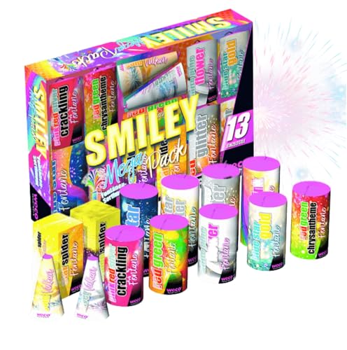 flame x burn set 5 teile xxl smiley für kinder und jugendliche, partys, silvester